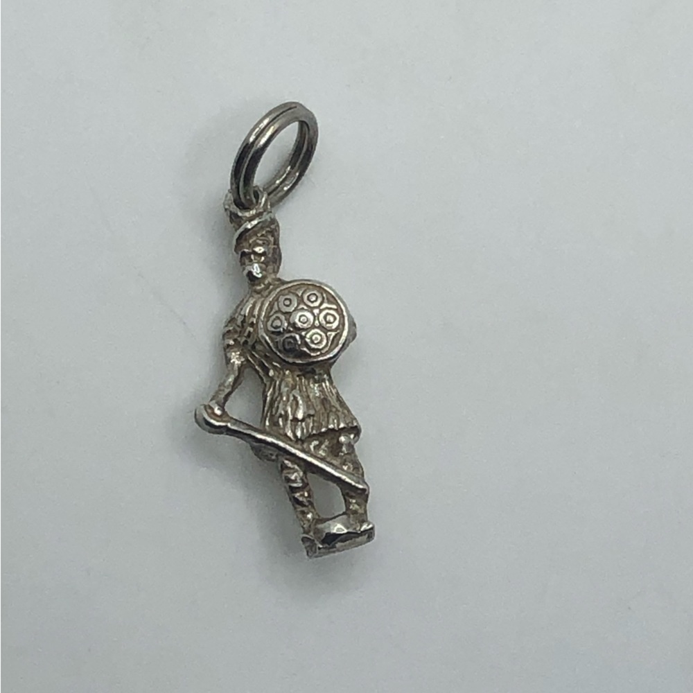 Vtg Sterling Silver Roman Gladiator Charm 1.1”